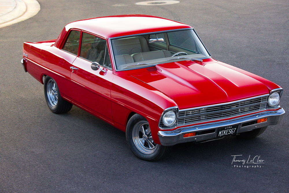 1962 Chevrolet Nova in red, automotive portrait photo
