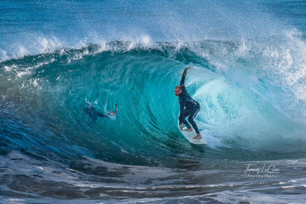 Surfing study photograph, action and spray