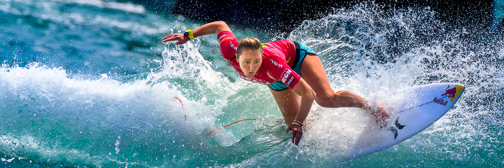 Surf competition study photograph, action moment