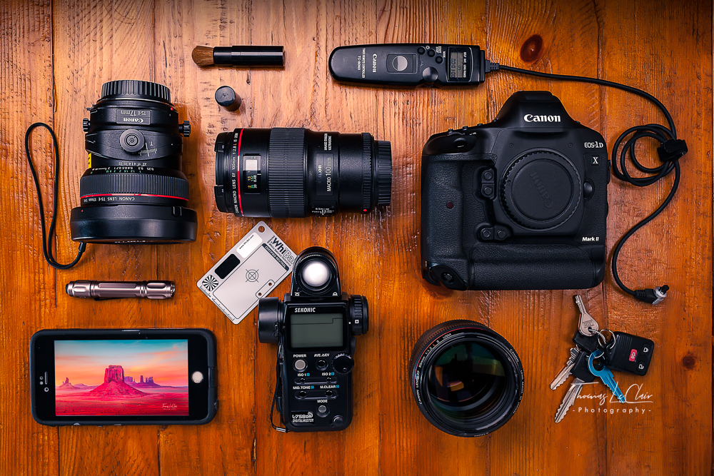 Lay-flat study photograph, objects and composition