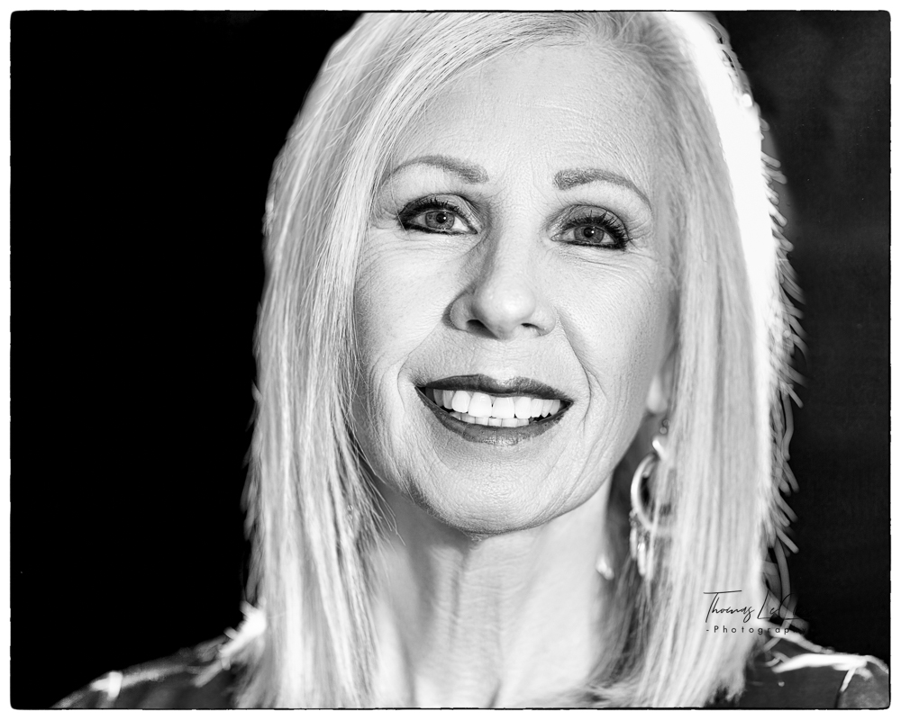 Headshot study photograph, portrait lighting